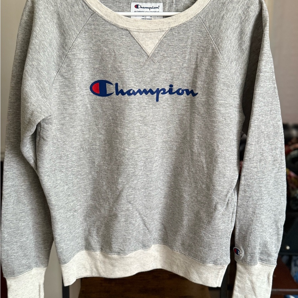 Champion Women's Gray Sweater- Vintage